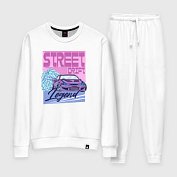 Костюм хлопковый женский Street drift, цвет: белый