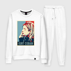 Костюм хлопковый женский Kurt Cobain - Nirvana, цвет: белый