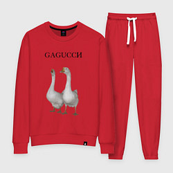 Костюм хлопковый женский Gagucci, цвет: красный