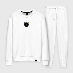 Женский костюм Кот черный с носом сердечком - минимализм