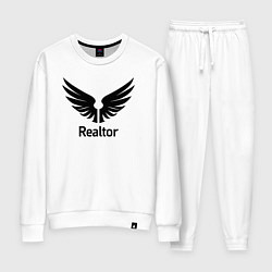 Костюм хлопковый женский Крылатый риелтор, цвет: белый