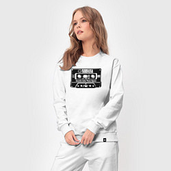 Костюм хлопковый женский Нирвана аудиокассета, цвет: белый — фото 2