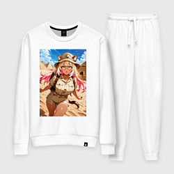 Костюм хлопковый женский Лиса-археолог исследователь пирамид, цвет: белый