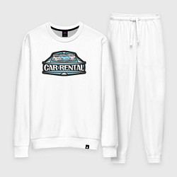 Костюм хлопковый женский Прокат автомобилей, цвет: белый