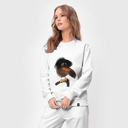 Костюм хлопковый женский Скебоб, цвет: белый — фото 2