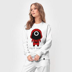 Костюм хлопковый женский Boy squid game, цвет: белый — фото 2