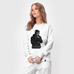 Костюм хлопковый женский XXXTentacion грустный, цвет: белый — фото 2