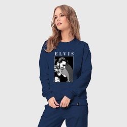 Костюм хлопковый женский Elvis Presley king of rock and roll, цвет: тёмно-синий — фото 2