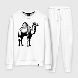 Костюм хлопковый женский Верблюд в полный рост, цвет: белый