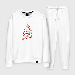 Костюм хлопковый женский Fire Walk With Me, цвет: белый