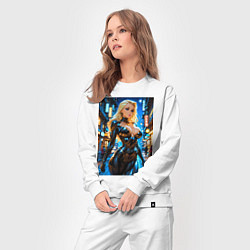 Костюм хлопковый женский Черная Канарейка на улице, цвет: белый — фото 2