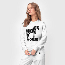 Костюм хлопковый женский Черная лошадь, цвет: белый — фото 2