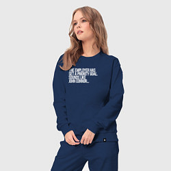 Костюм хлопковый женский Приоритеная цель джон коннер, цвет: тёмно-синий — фото 2