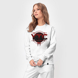 Костюм хлопковый женский Roman Reigns ytc wwe logo, цвет: белый — фото 2