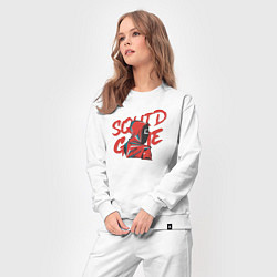 Костюм хлопковый женский Soldier squid game, цвет: белый — фото 2