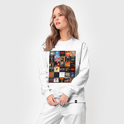 Костюм хлопковый женский AC DC - обложки, цвет: белый — фото 2