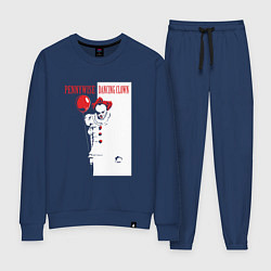 Костюм хлопковый женский Пеннивайз танцующий клоун, цвет: тёмно-синий