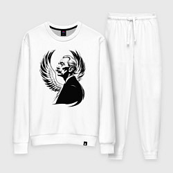 Костюм хлопковый женский Сальвадор Дали и крылья, цвет: белый