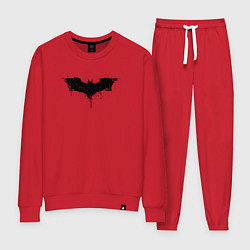 Костюм хлопковый женский Dark knight style, цвет: красный
