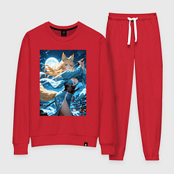 Костюм хлопковый женский Прекрасная воительница с катаной, цвет: красный