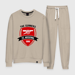 Костюм хлопковый женский FC Arsenal: The Gunners, цвет: миндальный