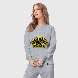 Костюм хлопковый женский HC Boston Bruins Label, цвет: меланж — фото 2