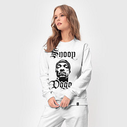 Костюм хлопковый женский Snoop Dogg Face, цвет: белый — фото 2