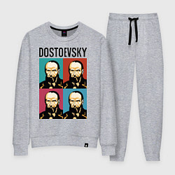 Костюм хлопковый женский Dostoevsky, цвет: меланж