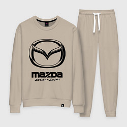 Костюм хлопковый женский Mazda Zoom-Zoom, цвет: миндальный