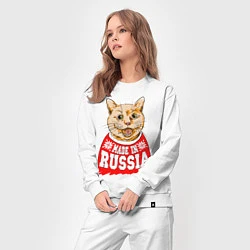 Костюм хлопковый женский Made in Russia: киса, цвет: белый — фото 2