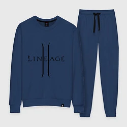 Костюм хлопковый женский Lineage logo, цвет: тёмно-синий