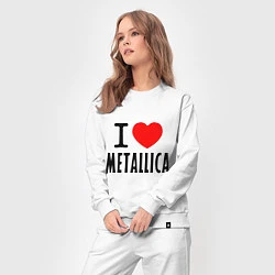 Костюм хлопковый женский I love Metallica, цвет: белый — фото 2