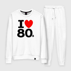 Костюм хлопковый женский I Love 80s, цвет: белый