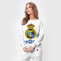 Костюм хлопковый женский Real Madrid, цвет: белый — фото 2