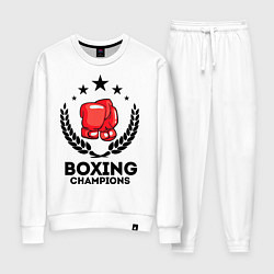 Костюм хлопковый женский Boxing Champions, цвет: белый