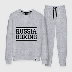 Костюм хлопковый женский Russia boxing, цвет: меланж