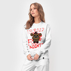 Костюм хлопковый женский I Survived Five Night, цвет: белый — фото 2
