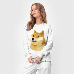 Костюм хлопковый женский Doge, цвет: белый — фото 2