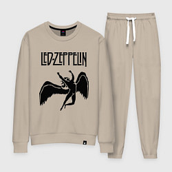 Костюм хлопковый женский Led Zeppelin Swan, цвет: миндальный