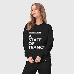 Костюм хлопковый женский Together in A State of Trance, цвет: черный — фото 2