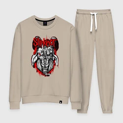 Костюм хлопковый женский Slipknot Goat, цвет: миндальный