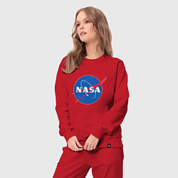 Костюм хлопковый женский NASA: Logo, цвет: красный — фото 2