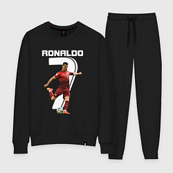 Костюм хлопковый женский Ronaldo 07, цвет: черный