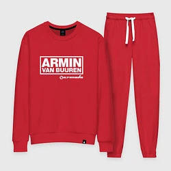 Костюм хлопковый женский Armin van Buuren, цвет: красный