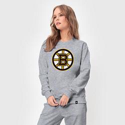 Костюм хлопковый женский Boston Bruins, цвет: меланж — фото 2