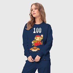 Костюм хлопковый женский Mario: 100 coins, цвет: тёмно-синий — фото 2