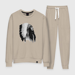 Костюм хлопковый женский Джонни Депп, цвет: миндальный