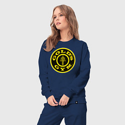 Костюм хлопковый женский Gold's Gym, цвет: тёмно-синий — фото 2