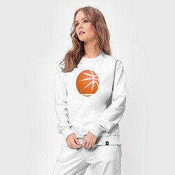 Костюм хлопковый женский Баскетбол, цвет: белый — фото 2