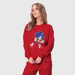 Костюм хлопковый женский Sonic the Hedgehog, цвет: красный — фото 2